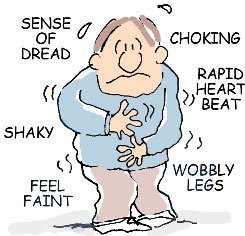 cartoon of an anxious man