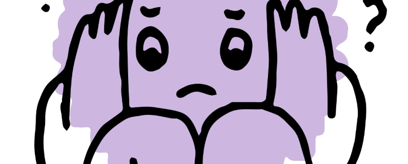 graphic of a figure holding their head in their hands.