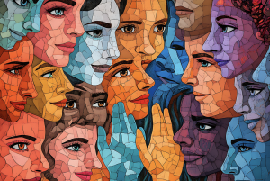 Mosaic of women