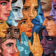 Mosaic of women