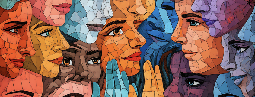 Mosaic of women