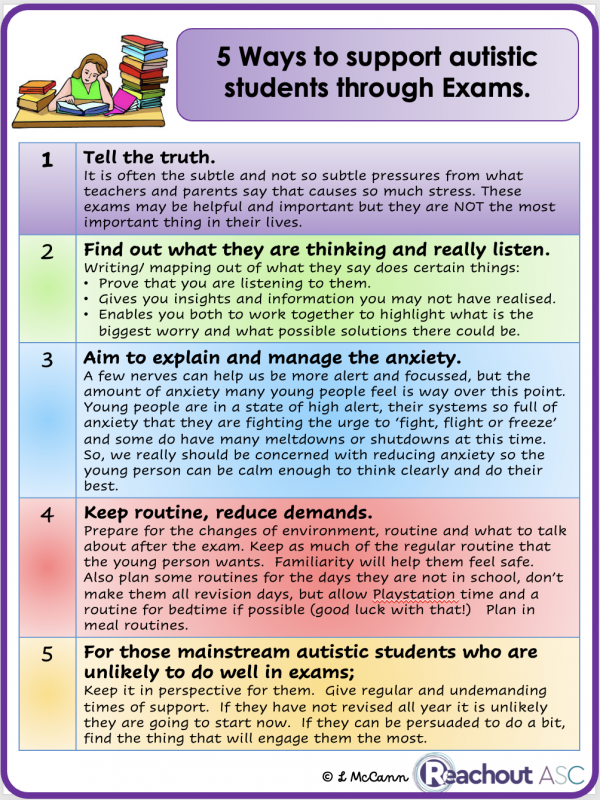 5 Ways to support Autistic Students through Exams - Reachout ASC