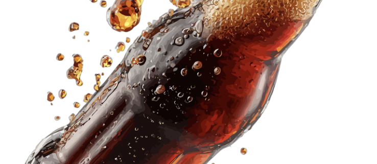 fizzy drink overflowing with fizz