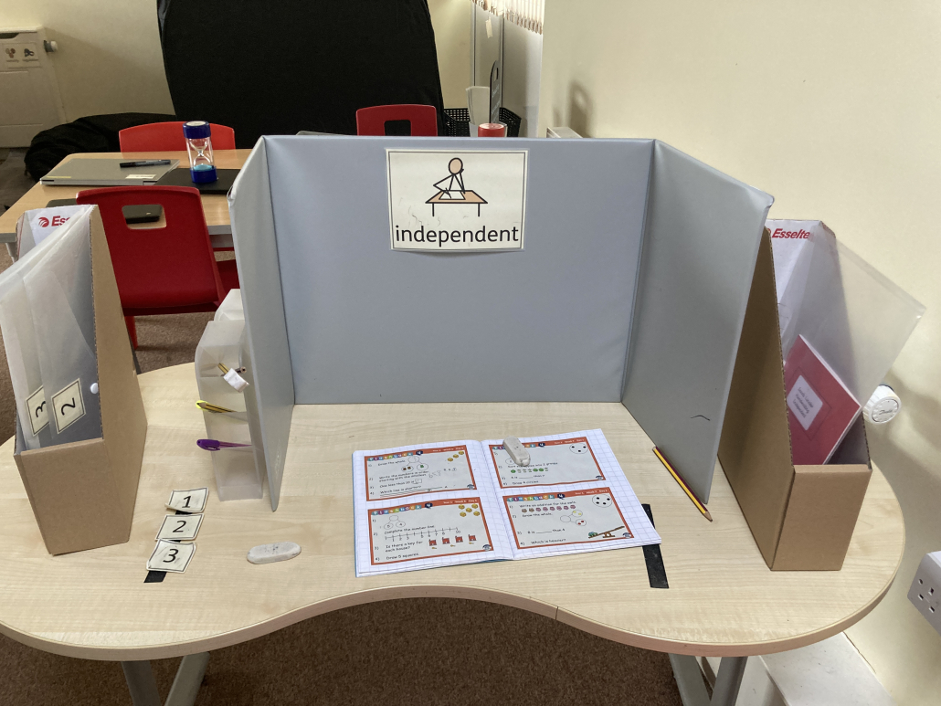 Workstation at Freshfield Primary School, Formby - used with permission.