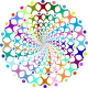 a circular spectrum of multi-coloured people figures